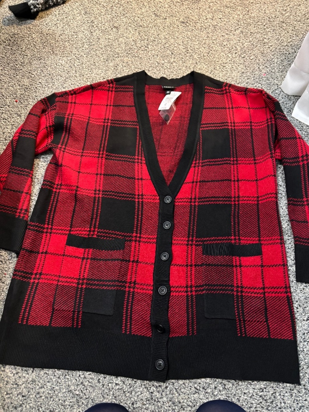 Torrid buffalo plaid longer sweater cardigan 00 10